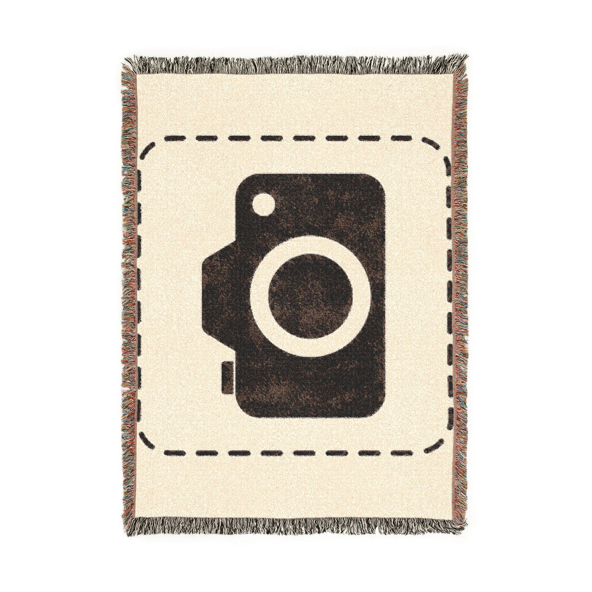 Custom Woven Photo Blanket – Your Photo Woven Into a Fringed Cotton Throw