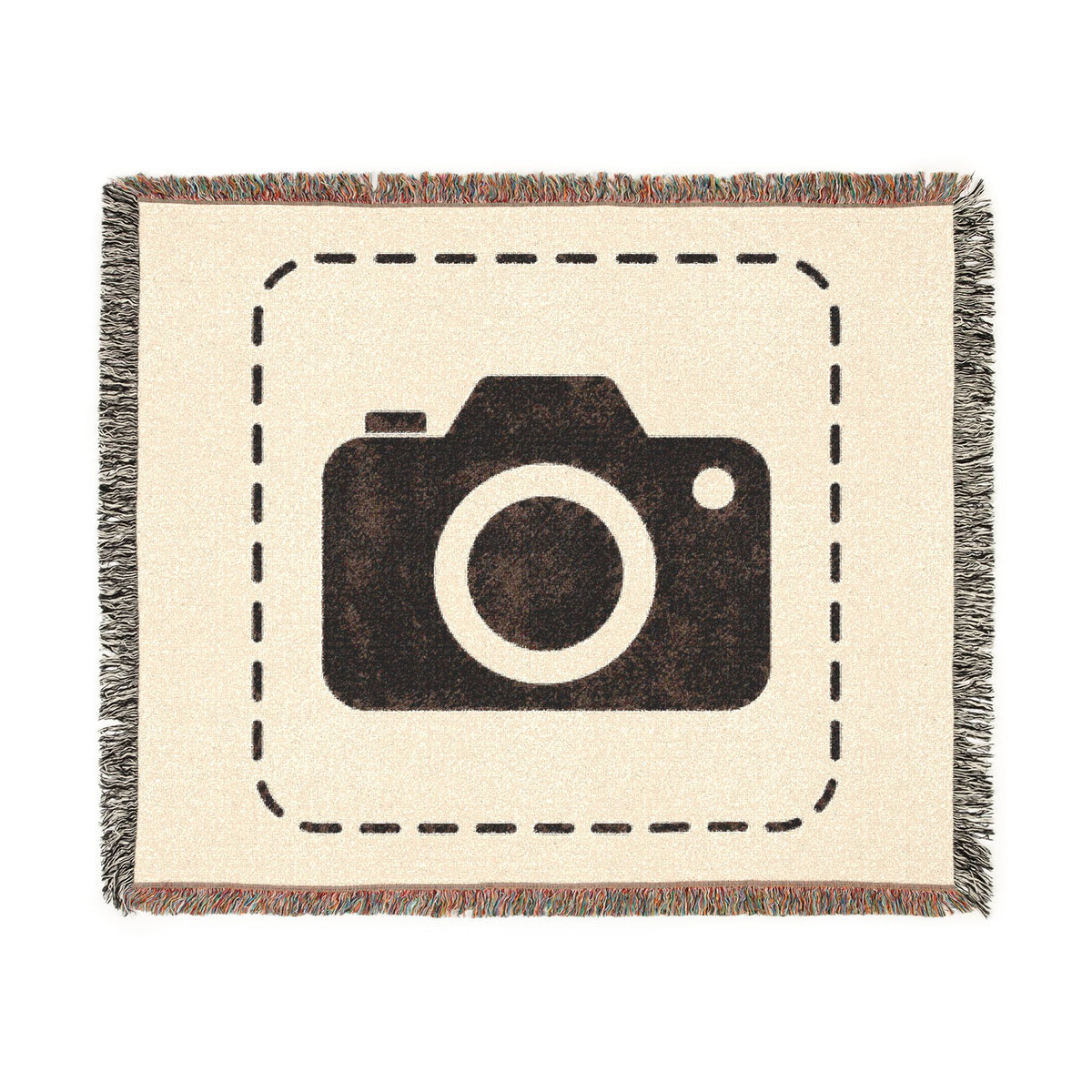 Custom Woven Photo Blanket – Your Photo Woven Into a Fringed Cotton Throw