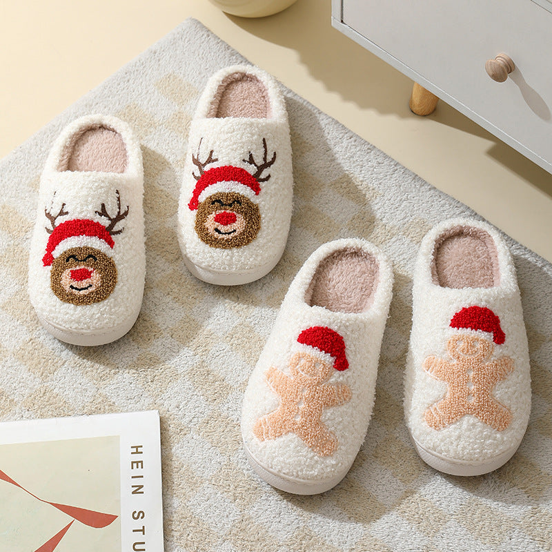 Christmas plush slippers – festive character design