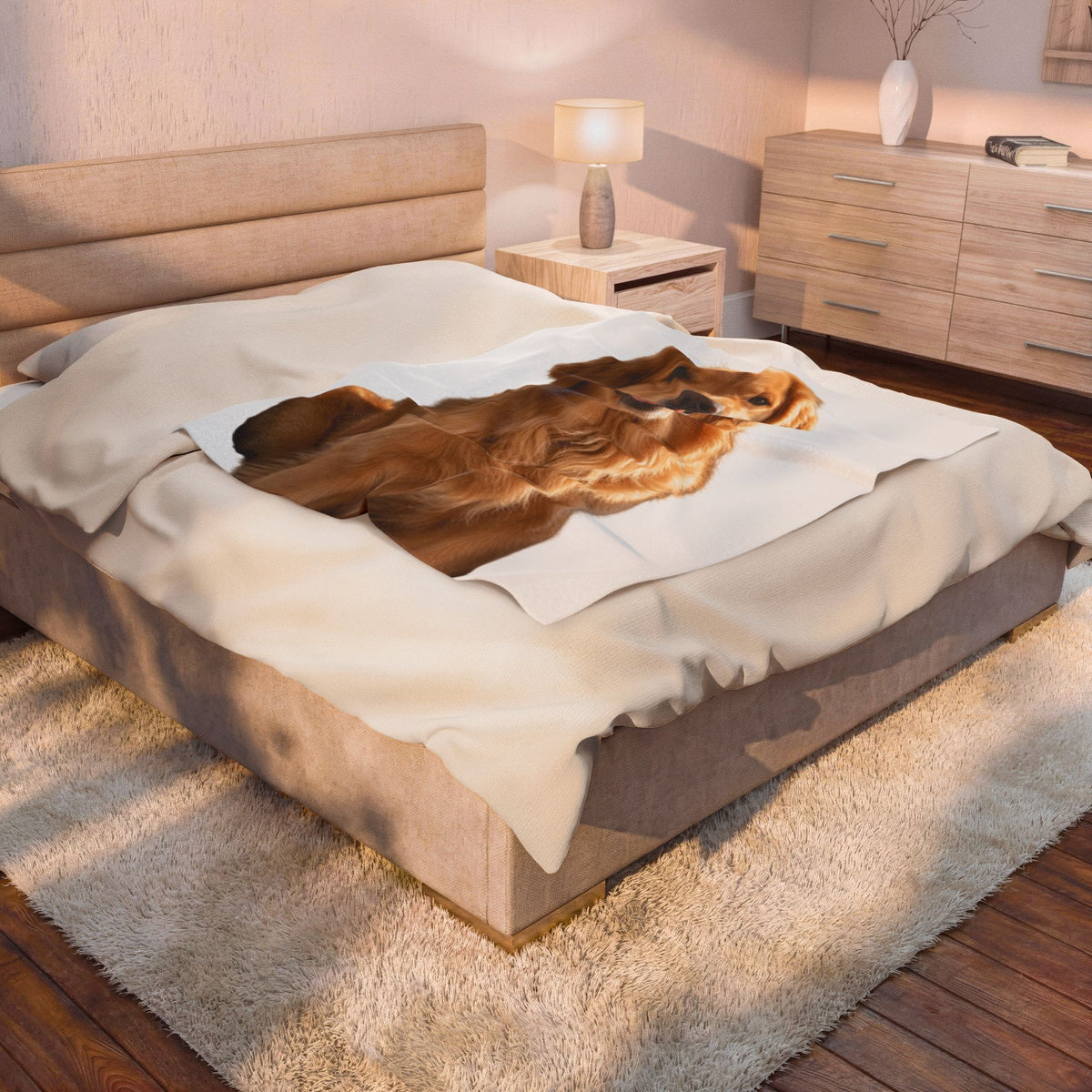 Custom photo blanket with your photo printed on soft plush velveteen