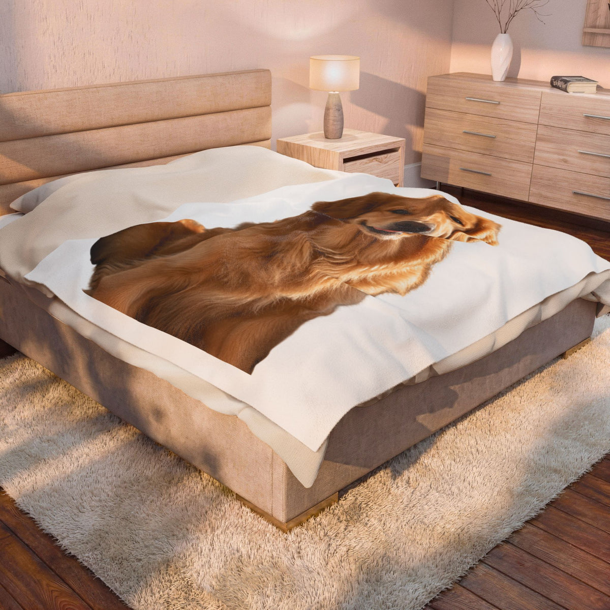 Custom photo blanket with your photo printed on soft plush velveteen