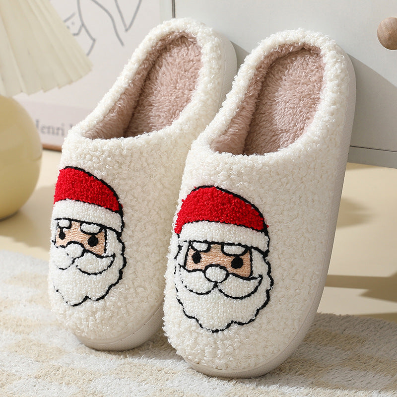 Christmas plush slippers – fuzzy holiday house slippers