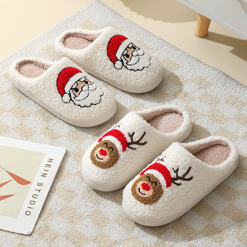 Christmas plush slippers – cozy indoor wear